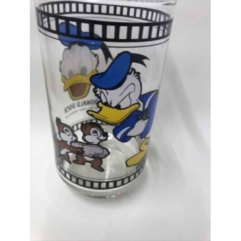 Vintage Mickey Mouse Club Glass. Donald Duck With Chip& Dale. Please Read